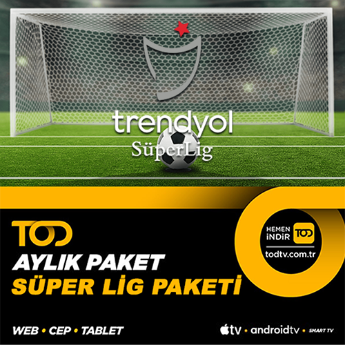 TOD Süper Lig 1 Aylık Paket (Web, Cep, Tablet, Smart TV)