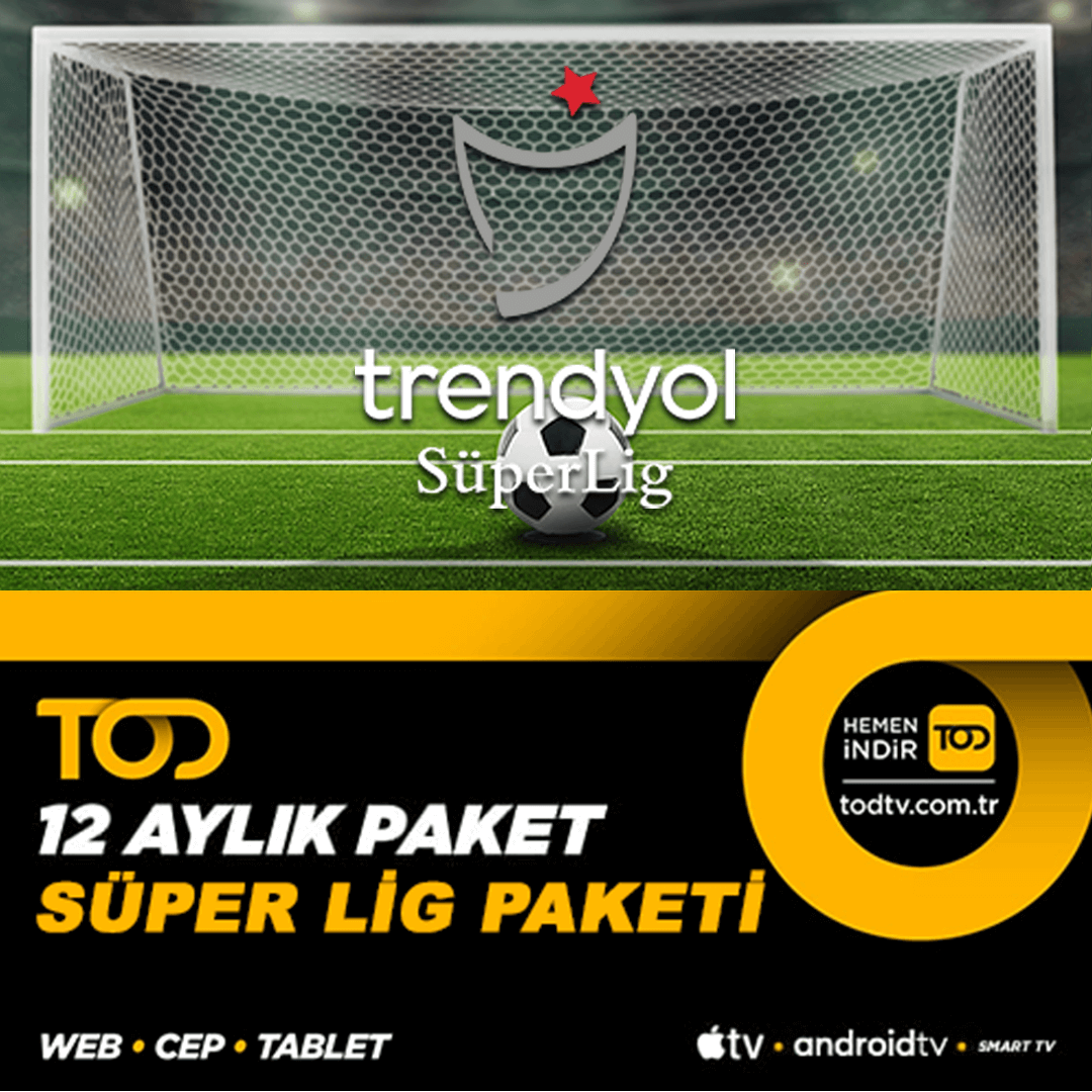 TOD Süper Lig 12 Aylık Paket (Web, Cep, Tablet, Smart TV)